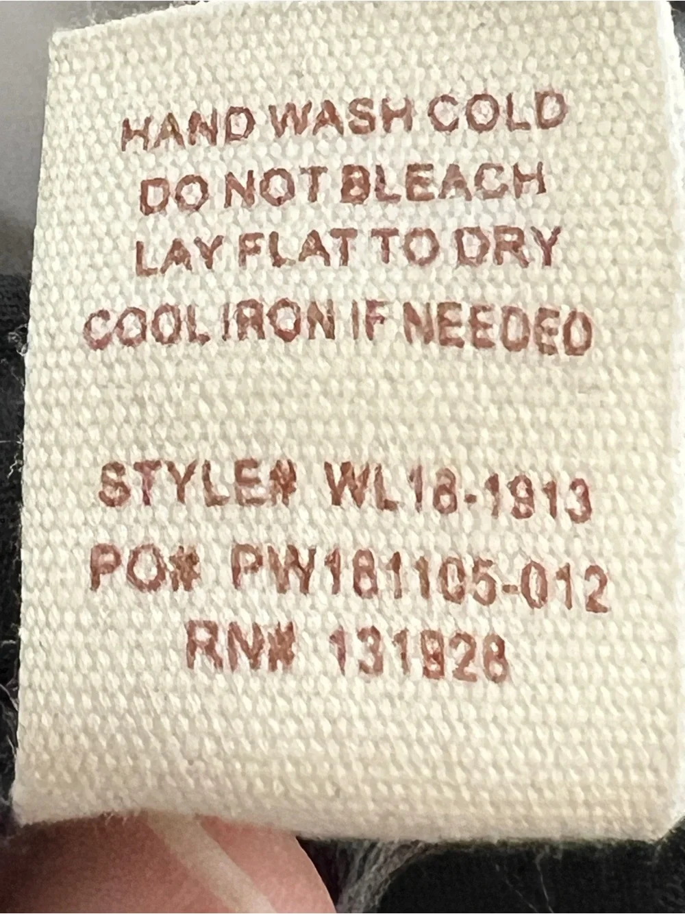 Wishlist measurements waist